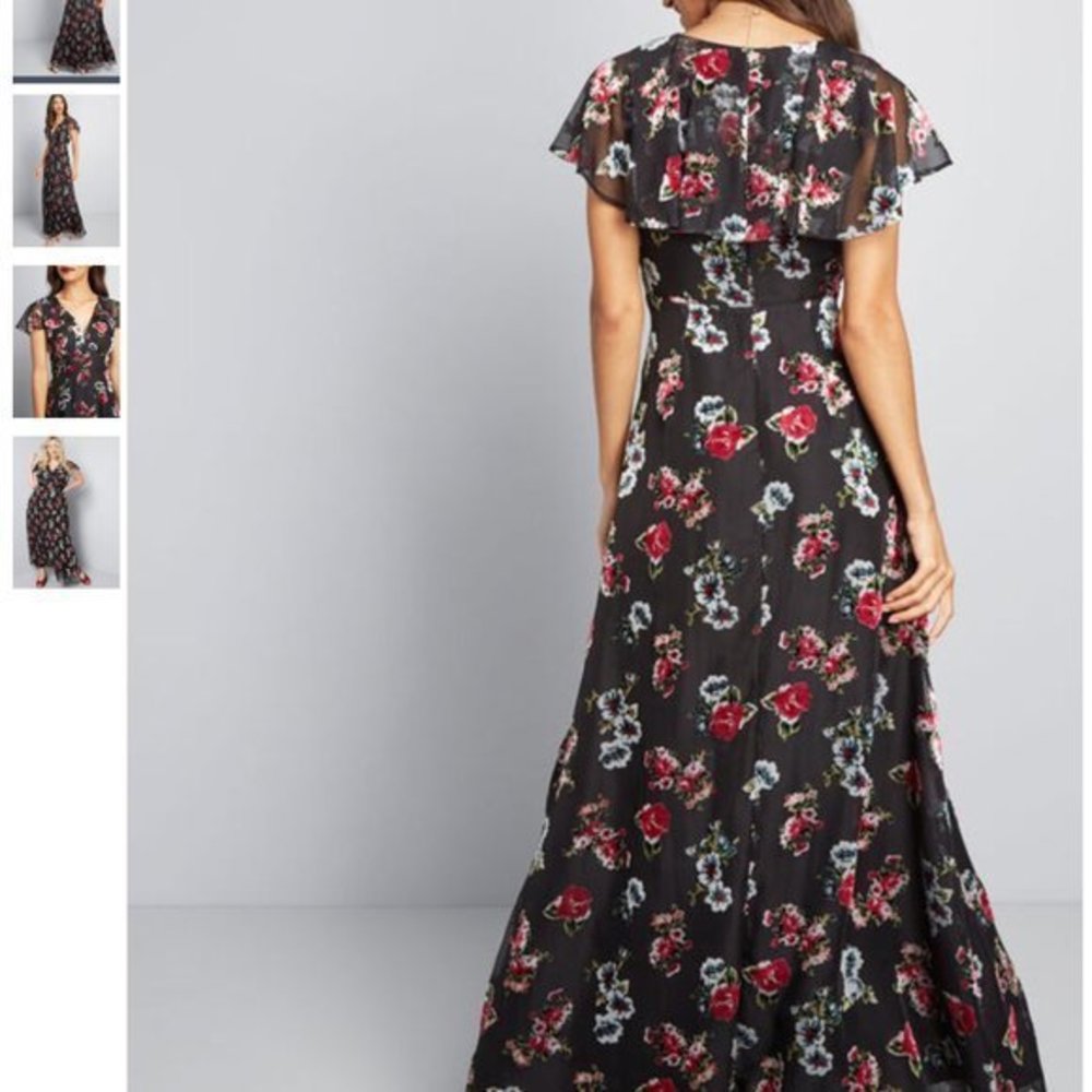 New NWT ModCloth x Anna Sui Chic Maxi Dress‎ MOB MAFIA WIFE - Picture 2 of 6
